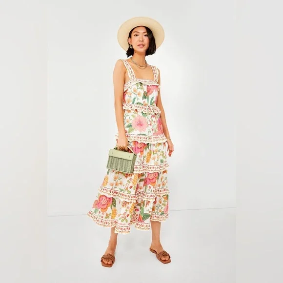 FARM Rio Macaw Bloom Ruffle Tiered Dress - Picture 7 of 15